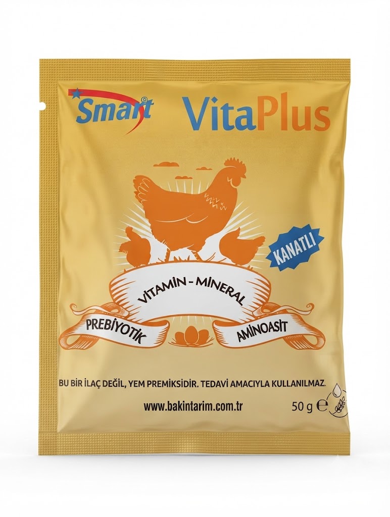 Smart VitaPlus Kanatlı Vitamini - 50 g Vitamin, Mineral, Prebiyotik ve Aminoasit